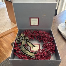 RESTORATION HARDWARE Festive Red Winterberry 24” Christmas Wreath picture