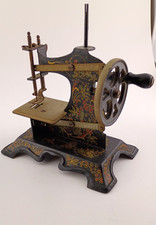 Antique 1910 German F.W. Muller Gilded Gold Birds & Berries Sewing Machine WORKS picture