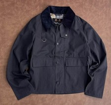 Barbour Corduroy Collar Plaid Lining Short Workwear Jacket Men Women picture