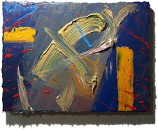 ORIGINAL OIL PAINTING█VINTAGE EXPRESSIONIST ART█SPIRITUAL RELIGIOUS ABSTRACT POP picture