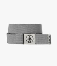 Volcom Men's Circle Web Belt Gray One Size with  hidden bottle opener picture