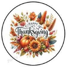 HAPPY THANKSGIVING ENVELOPE SEALS LABELS STICKERS PARTY FAVORS picture