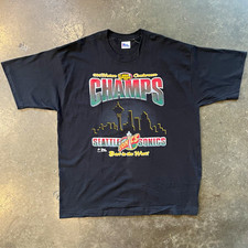 Vintage 1995 Seattle Super Sonics Western Conference Finals Tee shirt Sz XL   picture