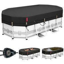9x18 ft Winter Oval Pool Cover Heavy Duty Ratchet Windproof Above Ground Frame picture