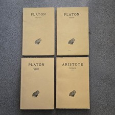 Lot (4) Plato Oeuvres Completes & Aristotle Physique Vtg French Pbs 1960s/70s picture