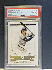 Christian Yelich 2021 Panini Flawless #20 Gold /10 PSA 10 1 Pop Brewers picture