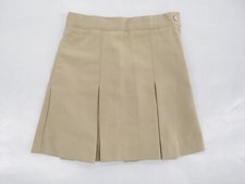 Girls R/K Khaki Kick Pleat Uniform Skirt Regular & 1/2 Sizes 3 - 16 1/2 picture