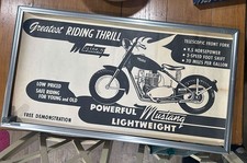1940s Mustang Motorcycle Full-sized Dealer Poster picture