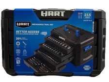 HART 215 Piece Mechanics Tool Set Multiple Drive Chrome Finish with Locking Case picture