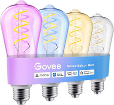 Govee Edison Bulbs, ST19(58), Smart Vintage Light Bulbs RGBWW with E26 Base picture