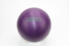 Undrilled Vintage Ebonite Nitro Bowling Ball - Purple/Lime Green - 15lbs 2ozs TW picture