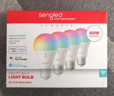 Sengled WiFi Color Changing Light Bulb, A19 RGB No Hub Required - 4 Pack Smart picture