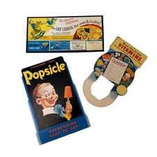 Vintage 1950s Food Ad Reproduction Lot Popsicle Cheerios Ovaltine Display picture