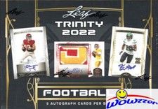 2022 Leaf TRINITY Football Factory Sealed HOBBY Box-5 AUTOGRAPH picture