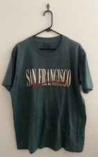 Vintage San Francisco Shirt Mens Striped Tennessee River Tourist Made USA 90s picture