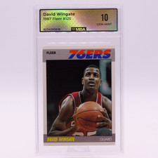 1987 Fleer David Wingate #125 MBA 10 GEM MINT RC Philadelphia 76ers picture