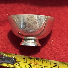Vtg Towle Turquoise Enameled Sterling Silver Bowl #059 1.5” 19 grams picture