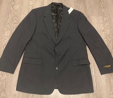 NWT Brooks Brother Wool Sports Coat 44 Long Mens Gray Windowpane picture