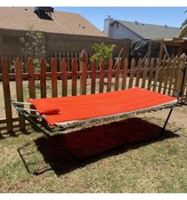 RARE Vintage Hammock 1969 McArthur Astro Cot Four Point Contact Orange picture