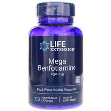 Life Extension Mega Benfotiamine 250mg Vitam B1 120Caps Neuropathy Nerve Support picture