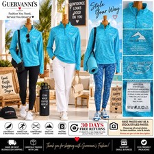 Silver Bait Men’s L 1/4 Zip Mock Neck Long Slv Turquoise Camo Fishing Shirt GYM picture