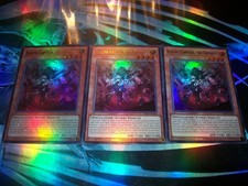 3x Blazing Cartesia, the Virtuous 1st Edition Ultra Rare CH01-EN004 Yu-Gi-Oh picture