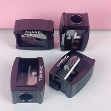 4 X Chanel Black Plastic Makeup Pencil Sharpener made in Germany 100% Authentic picture
