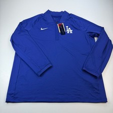NEW Nike Los Angeles Dodgers 1/4 Zip Pullover Shirt Mens Extra Large XL Blue MLB picture