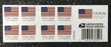 2026USA Forever U.S. 1776 Flag - Booklet of 20  Mint  (APU) (#P1111) picture