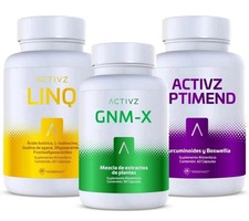 NEW ACTIVZ TRIFECTA 3 bottle set 1 LINQ + 1 GNMX + 1 OPTIMEND NEW LOGO picture