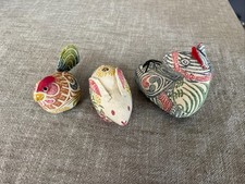 Hida Takayama Shinkougei Woodblock Print Stuffed Animal Bunny, Horse, Rooster picture