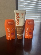 Carpe Sweat Resistant Sunscreen Body Lotion, & Carpe Rose Water Antiperspirant picture