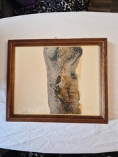 Joseph F. Holtman Signed Abstract Portrait WI Artist West Allis Vintage Original picture