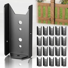 20 Pcs 2X4 Fence Brackets for Wood Black - 18 Gauge Deck Railing Brackets for 2X picture