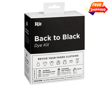Rit Back to Black Dye Kit Restore Faded Clothes to Jet Black Non Toxic Dye picture