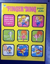 Vintage 1971 Finger Ding Paper Dolls #1993:69 - Uncut/Unused picture