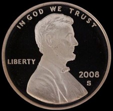 2008 S Lincoln Cent Gem Deep Cameo PROOF Penny US Mint Coin Beautiful picture