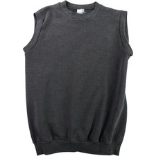 Vintage Healthknit Sleeveless Sweatshirt Men XL Black Made in USA Muscle Tee picture