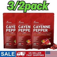 FREE SHIP 3/2PACK Cayenne Pepper Softgels Supplement - 240 Capsules NEW+- picture
