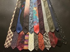 Vintage 50s 60s 80s Skinny Tie Lot Of 20 Ties Rockabilly Silk Rayon Acetate Poly picture