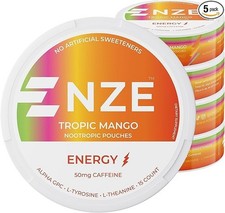 NZE Energy pouches 5 packs of 15 count - TROPIC MANGO picture