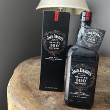 Jack Daniel’s Mr. Jack’s 160th Birthday Limited Edition Black Bottle 750ml Empty picture