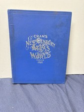 Vintage Rare Cram's New Century Atlas of the World Indexed George F. Cram 1898 picture