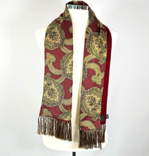 Vintage Drake's Reversible Silk Cashmere Paisley Evening Scarf Stole England picture