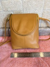 HOBO International Leather Crossbody Bag Mustard Cognac Small Shoulder Purse picture
