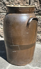 ANTIQUE C S KLINE GEORGIA MARKED SOUTHERN STONEWARE CROCK JUG - Damaged  picture