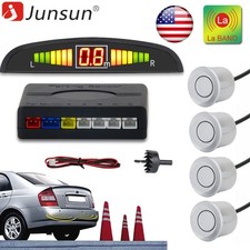 4Parking Sensor Car Auto Backup Reverse Rear Radar System Alert Alarm Kit Silver picture