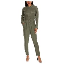Ba&sh Anissa Jumpsuit Sz M Green Khaki NWT Long Sleeve Jogger Military $430 picture
