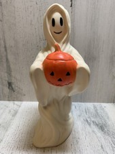 1966 Holland Hall Ghost With Jack O’Lantern,  Pumpkin Squeak Toy, Squeaker Works picture