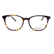 Ellen Tracy Sardinia Tortoise Multi Round Eyeglass Frames Gold Purple 49-16-135 picture